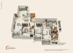 4 BHK – Type 1 – Area 224 Sq. Mts.